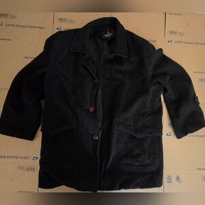 University Of Cambridge Black Wool Blend Jacket, Size XL